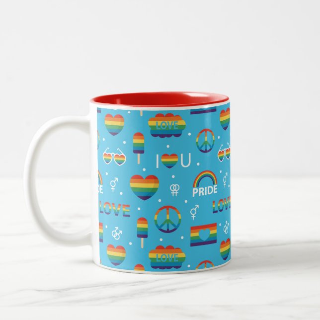 Tasse 2 Couleurs Musique LGBTQ Pride (Gauche)
