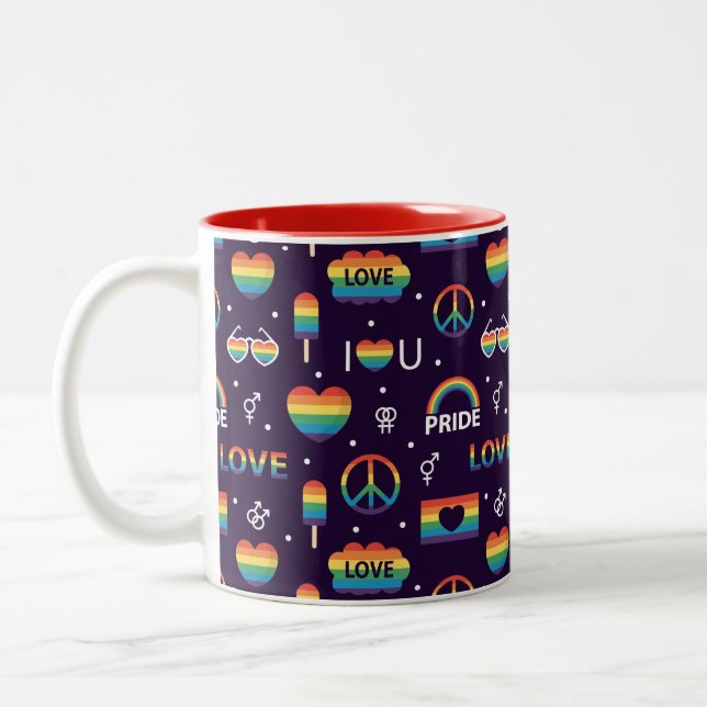 Tasse 2 Couleurs Musique LGBTQ Pride (Gauche)