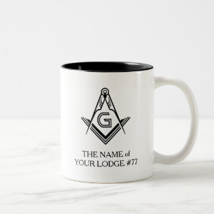 Tasse 2 Couleurs Musique maçonnique personnalisée   Cadeaux Freemas
