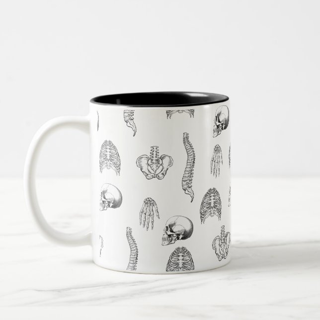 Tasse 2 Couleurs Musique Motif de squelette humain (Gauche)