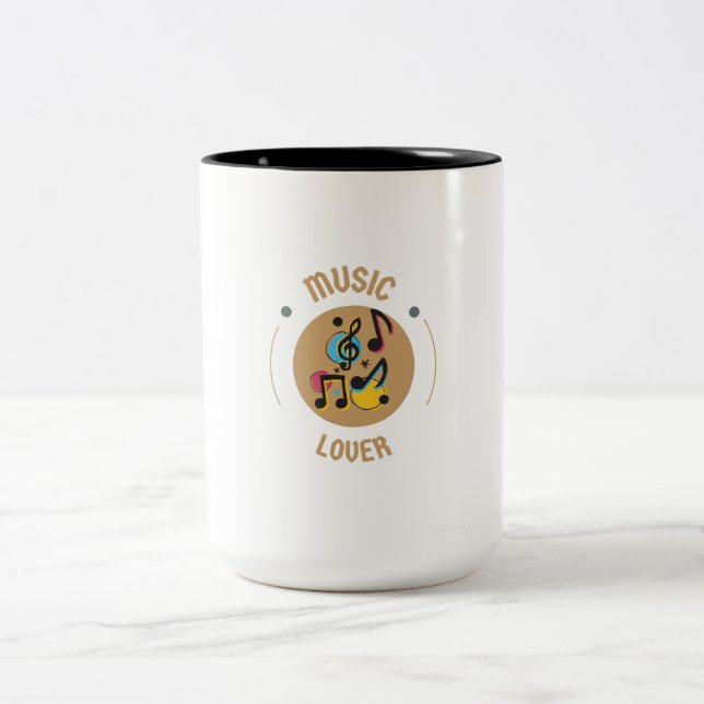 Tasse 2 Couleurs Musique Musique Lover (Centre)