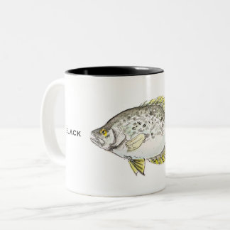 Tasse 2 Couleurs Musique noire Crappie | Musique de poisson