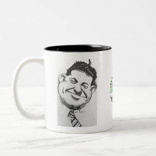 Tasse 2 Couleurs Musique noire et blanche avec caricature par Art H