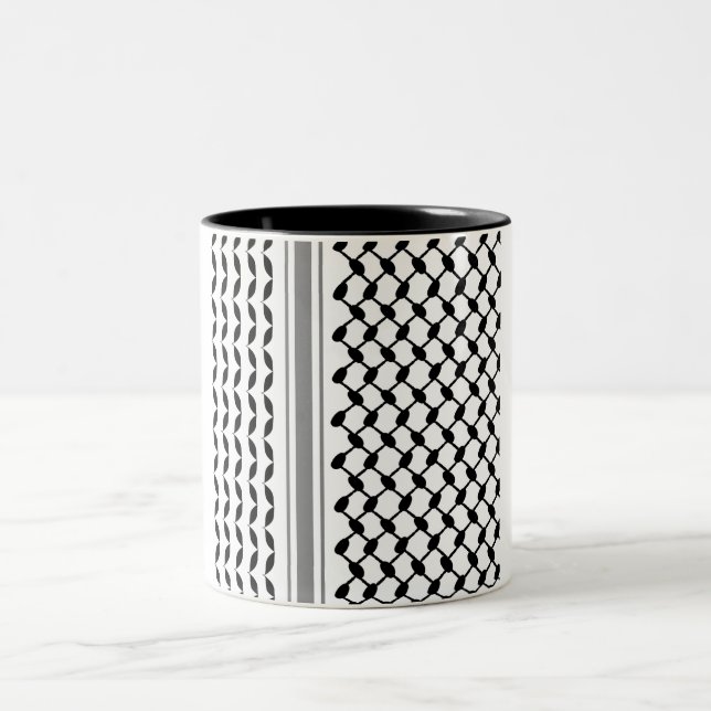 Tasse 2 Couleurs Musique palestinienne noire Kufiya (Centre)