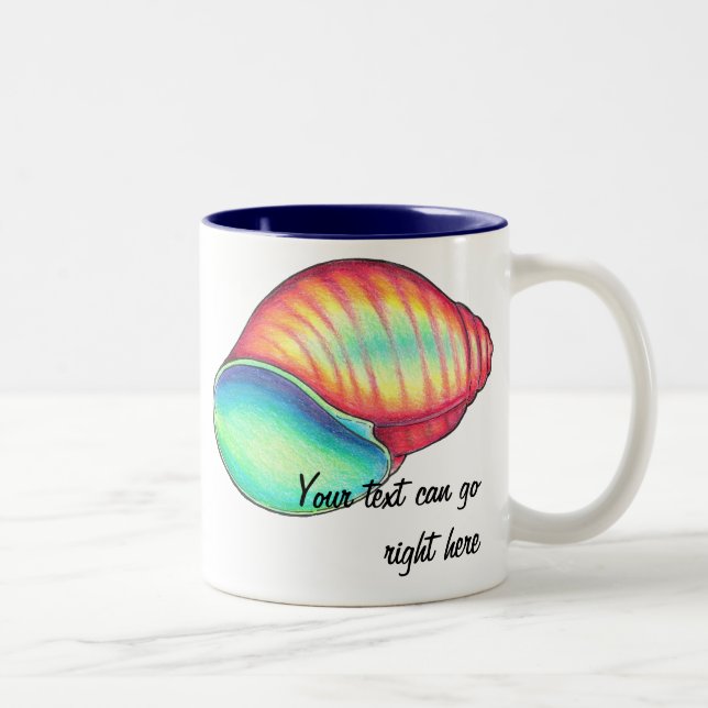 Tasse 2 Couleurs Musique Rainbow Seashell (Droit)