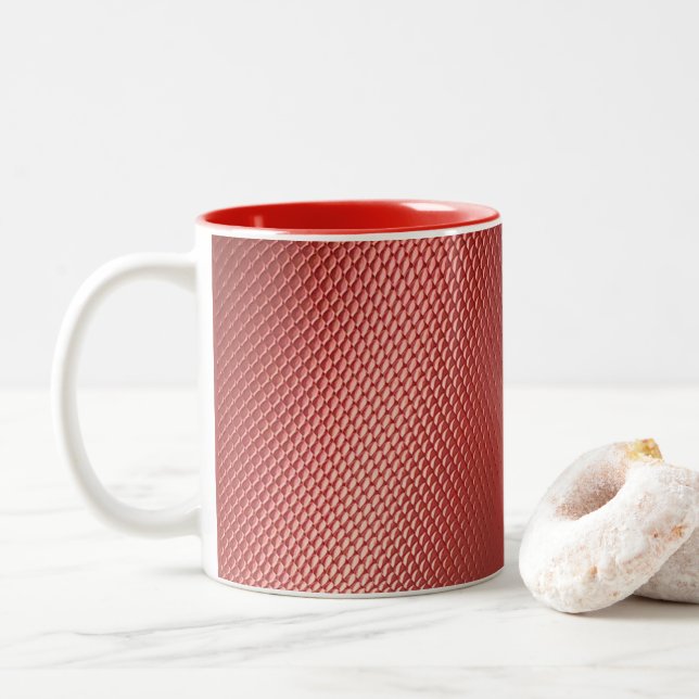 Tasse 2 Couleurs Musique "Red Scales" (Avec donut)