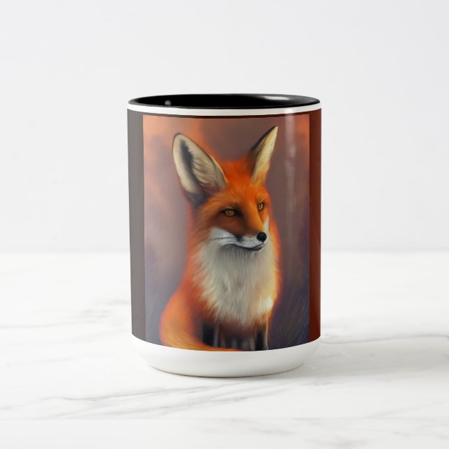 Tasse 2 Couleurs Musique renard rouge (Centre)