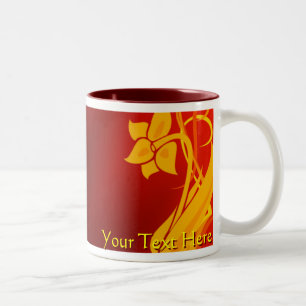 Tasse 2 Couleurs Musique rouge et or