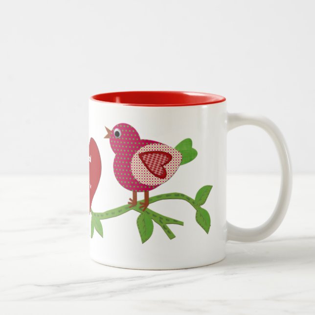 Tasse 2 Couleurs Musique rouge Inséparable (Droit)
