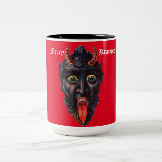 Tasse 2 Couleurs Musique rouge Krampus (Centre)