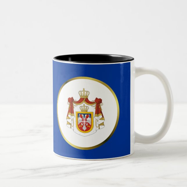 Tasse 2 Couleurs Musique royale serbe (Droit)