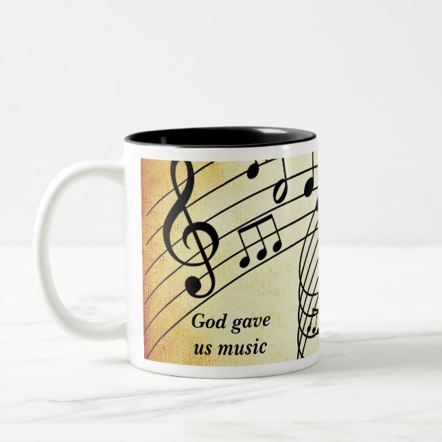 Tasse 2 Couleurs Musique sans mots (Gauche)
