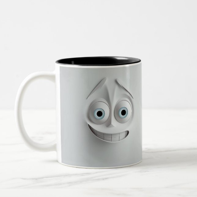 Tasse 2 Couleurs Musique Sarcastique Face 3D (Gauche)