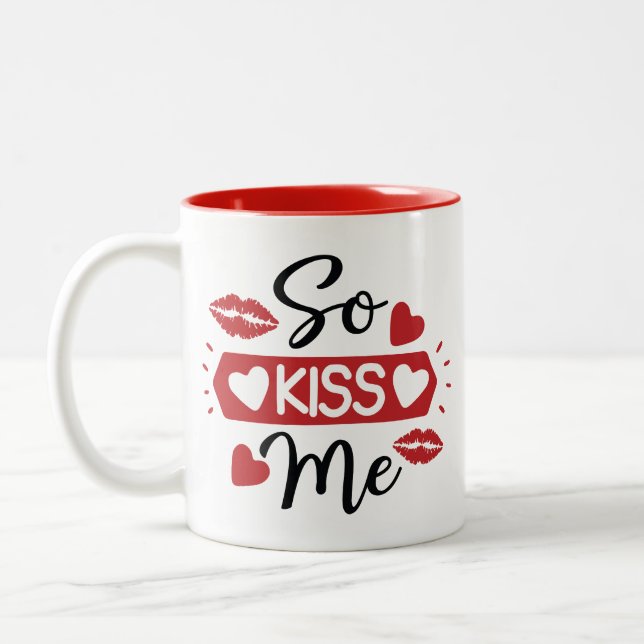 Tasse 2 Couleurs Musique "So Kiss me" (Gauche)