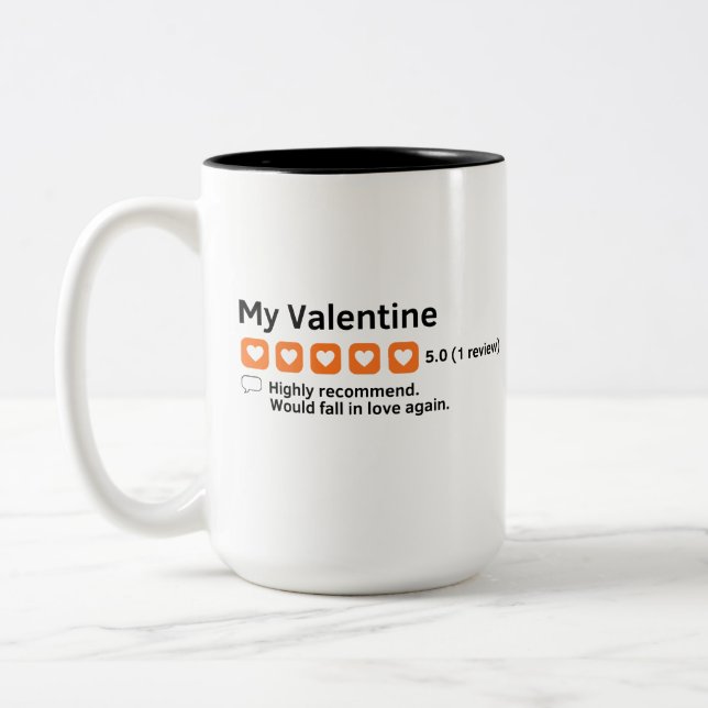 Tasse 2 Couleurs Musique Valentine 5 étoiles Review (Gauche)