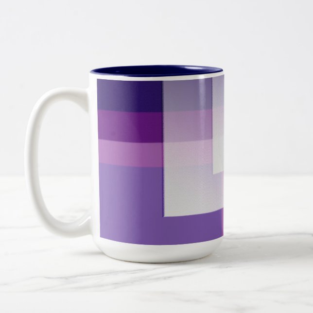 Tasse 2 Couleurs Musique violette et blanche (Gauche)
