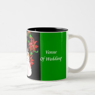Tasse 2 Couleurs Musique Wedding shower verte de Noël/décembre