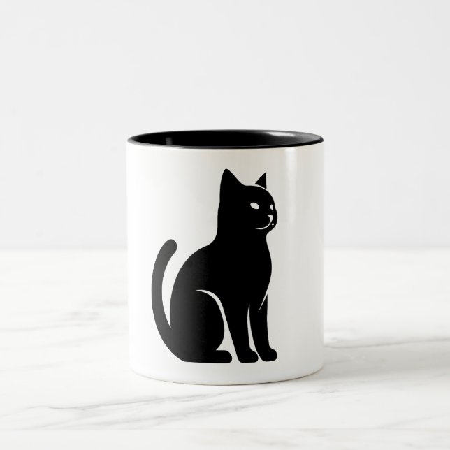 TASSE 2 COULEURS MUSIQUES ET COUPES DE CAT (Centre)
