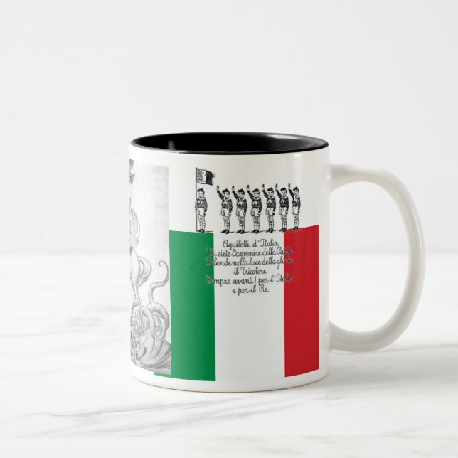 Tasse 2 Couleurs Mussolini Duce Lotta Studentesca (Droit)