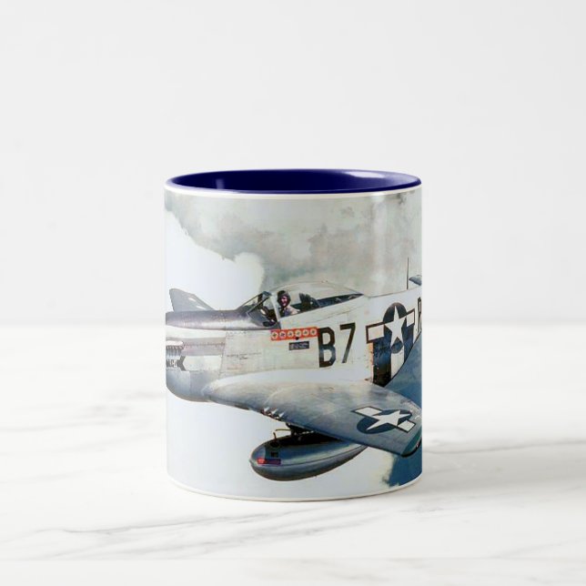 Tasse 2 Couleurs Mustang vintage de l'Armée de l'Air P-51D de la (Centre)