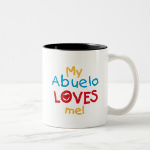 Tasse 2 Couleurs My Abuelo Loves Me T-shirts et cadeaux