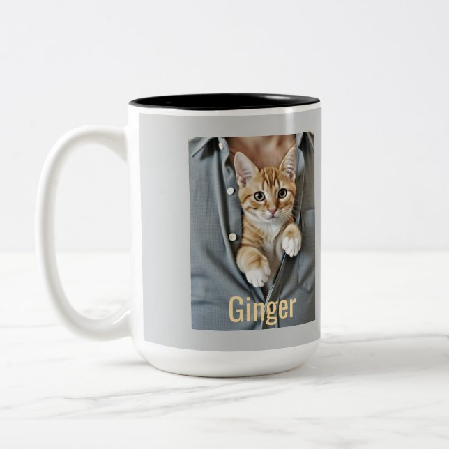 Tasse 2 Couleurs My Purr-fect Cat Dad,  (Gauche)