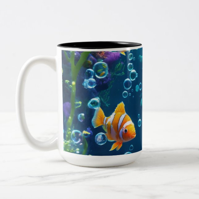 Tasse 2 Couleurs Myg de conception de poisson (Gauche)