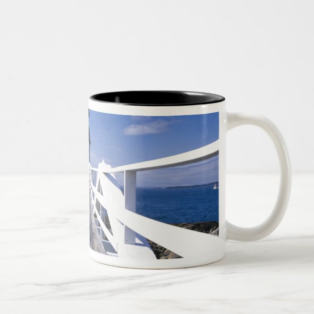Tasse 2 Couleurs NA, USA, Maine, Port Clyde.  Point Marshall 2 (Droit)
