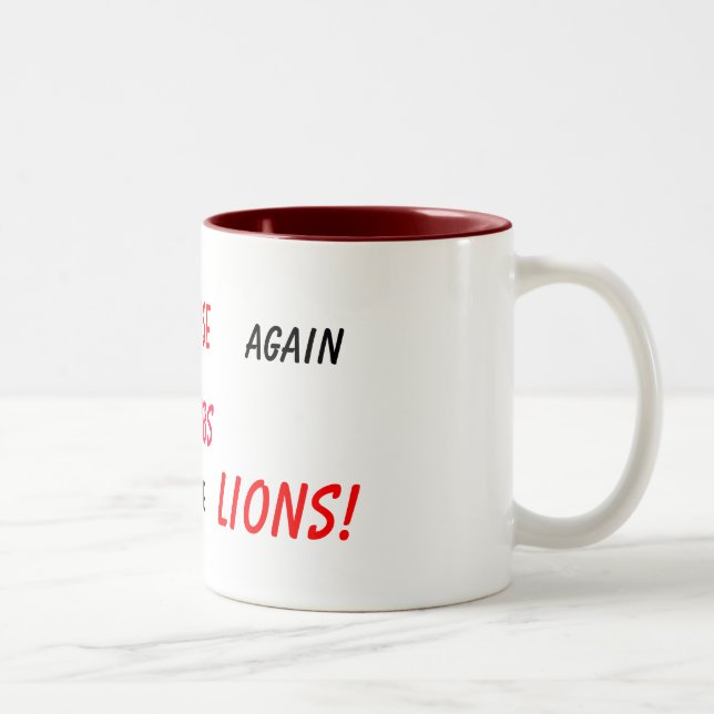 Tasse 2 Couleurs n'abandonnez jamais ! (Droit)