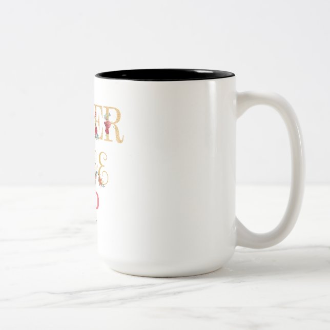 Tasse 2 Couleurs N'abandonnez jamais (Droit)