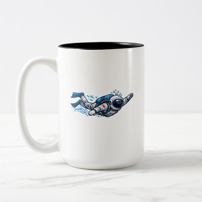 Tasse 2 Couleurs Nage astronaute (Gauche)