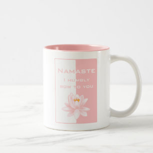 Tasse 2 Couleurs Namaste - je cintre humblement à vous (le rose)