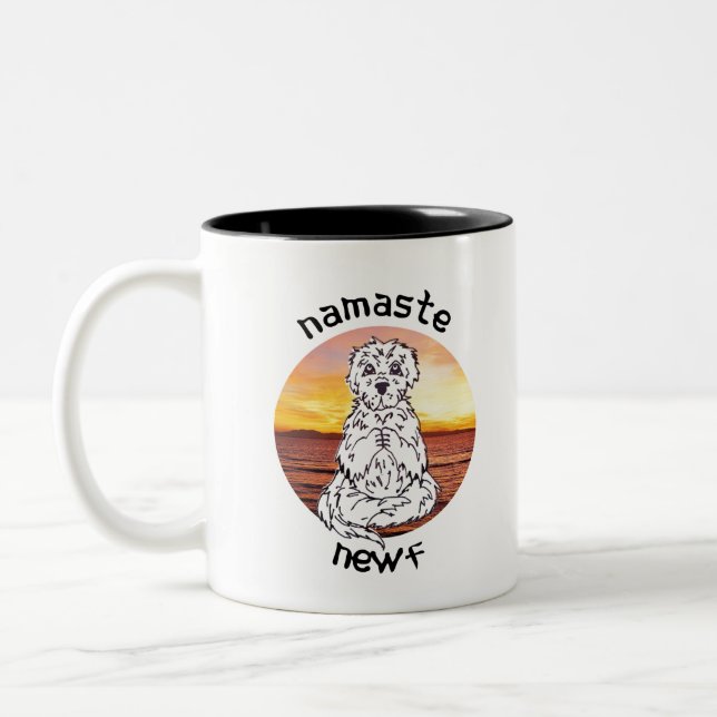 Tasse 2 Couleurs Namaste' Newf (Gauche)