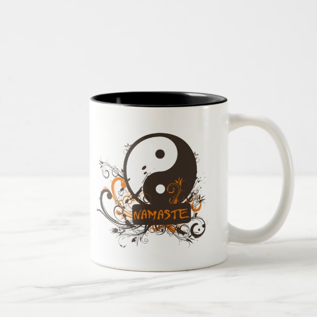 Tasse 2 Couleurs Namaste Yin Yang (Droit)