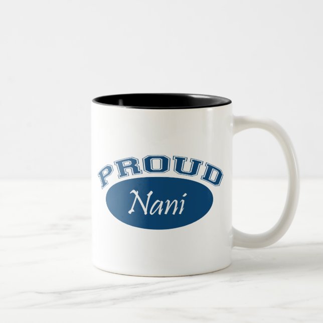 Tasse 2 Couleurs Nani fier (bleu) (Droit)