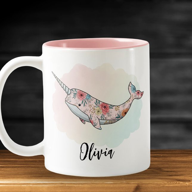 Tasse 2 Couleurs Narval Fantastique Floral (Créateur téléchargé)