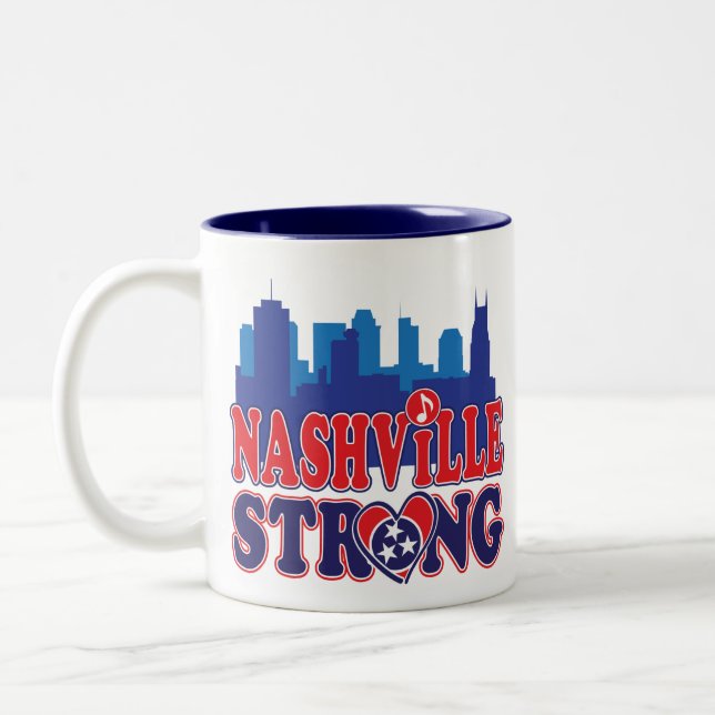 Tasse 2 Couleurs Nashville-Strong-Skyline-and-Music-Note (Gauche)