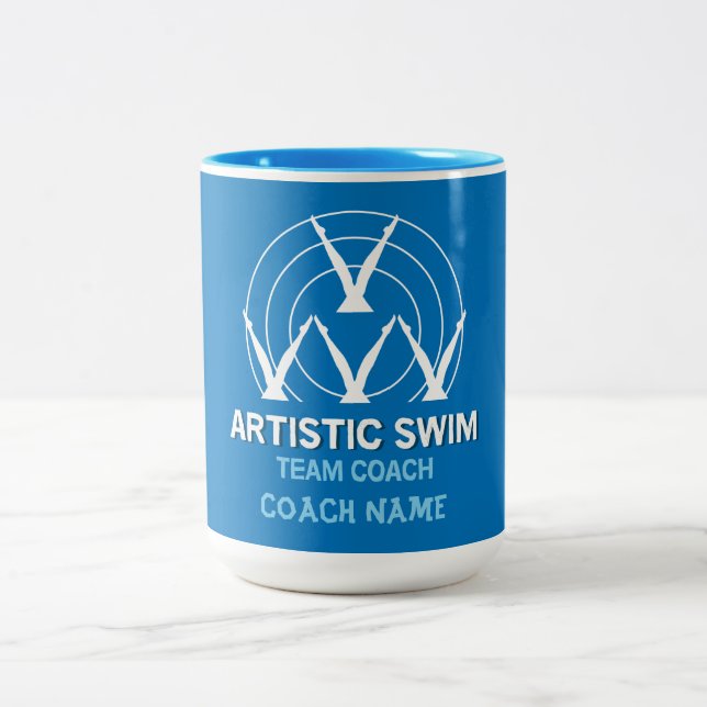 Tasse 2 Couleurs Natation synchronisée artistique (Centre)