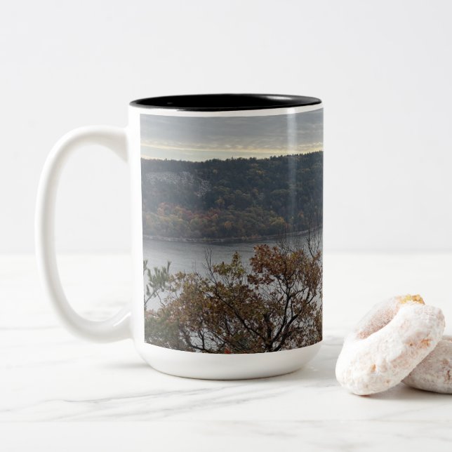 Tasse 2 Couleurs Nature du lac (Avec donut)