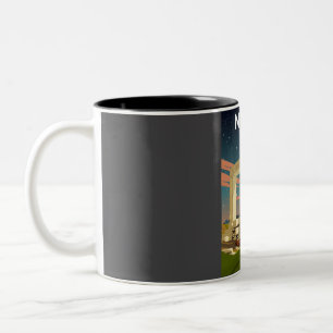 Tasse 2 Couleurs Naxos Grèce Night Sky Ancienne ruines affiche de v