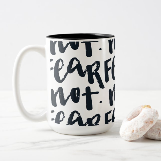 Tasse 2 Couleurs N'ayez pas peur (Avec donut)