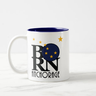 Tasse 2 Couleurs NÉ Anchorage Alaska 11oz