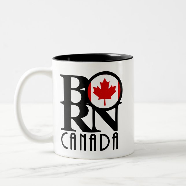 Tasse 2 Couleurs NÉ Canada 11oz (Gauche)