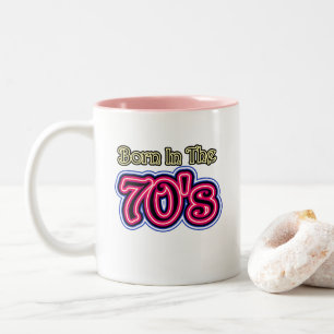 Tasse 2 Couleurs Né Dans Les Années 70