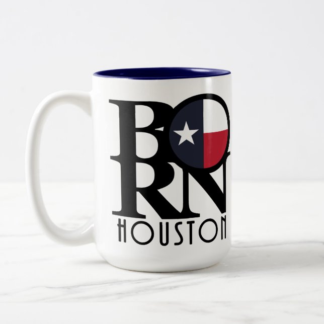 Tasse 2 Couleurs NÉ Houston 15oz (Gauche)