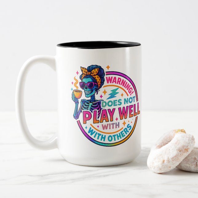 Tasse 2 Couleurs Ne Joue Pas Bien... (Avec donut)