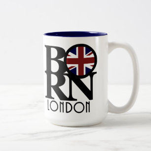 Tasse 2 Couleurs NÉ Londres 15oz (drapeau britannique)