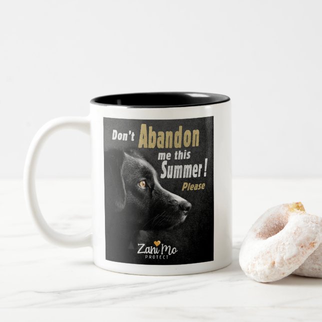 Tasse 2 Couleurs Ne m’abandonnez pas cet été - Protection des chien (Avec donut)