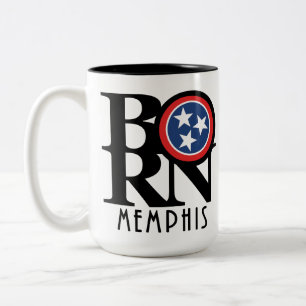 Tasse 2 Couleurs NÉ Memphis Tennessee 15oz