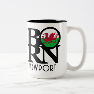 Tasse 2 Couleurs NÉ Newport Wales 15oz